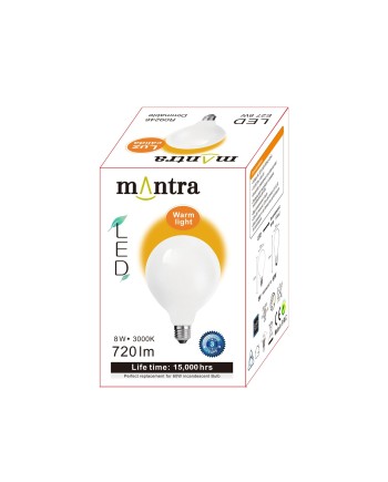 BOMBILLA LED OPAL G95 - E27 – 8W - 3000K  DIMABLE